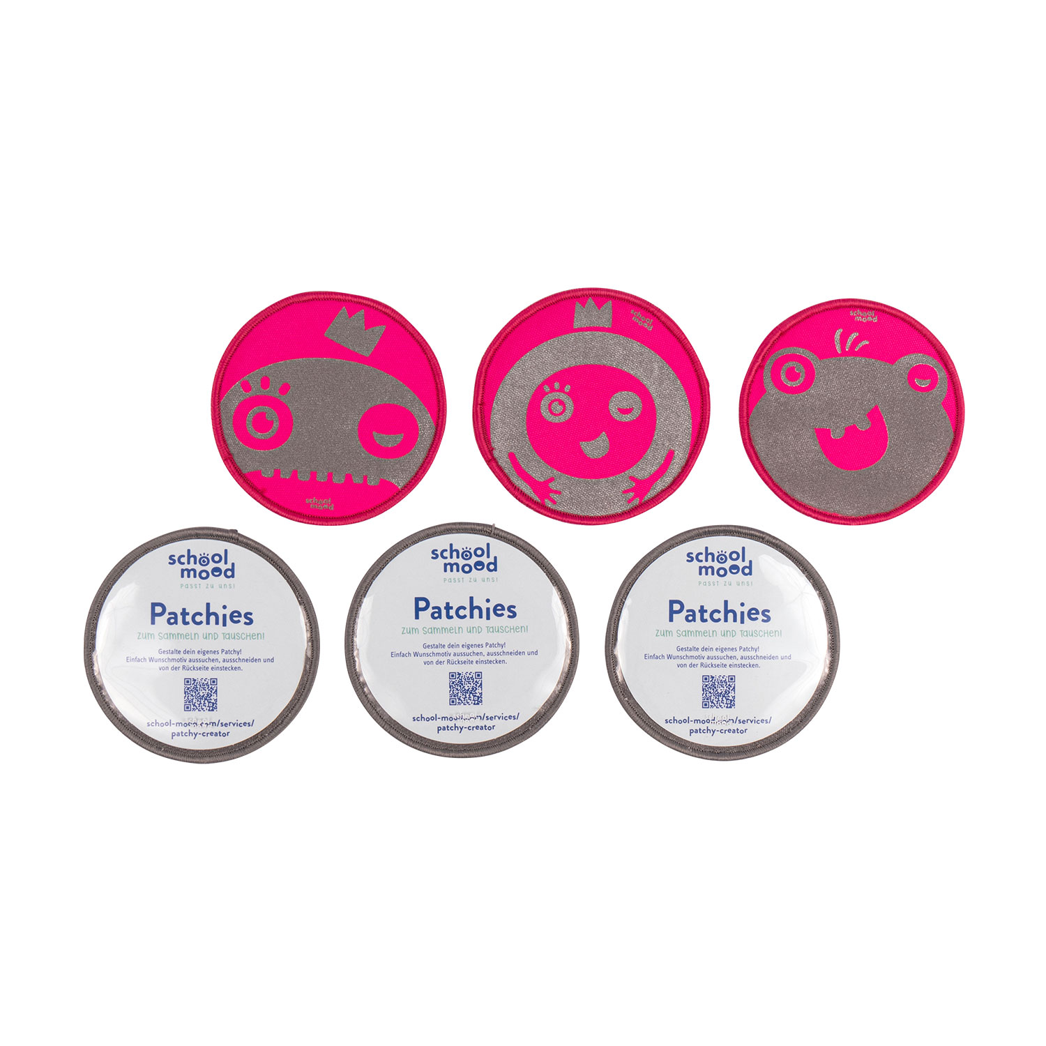6er Patchy-Set Pink Monsters