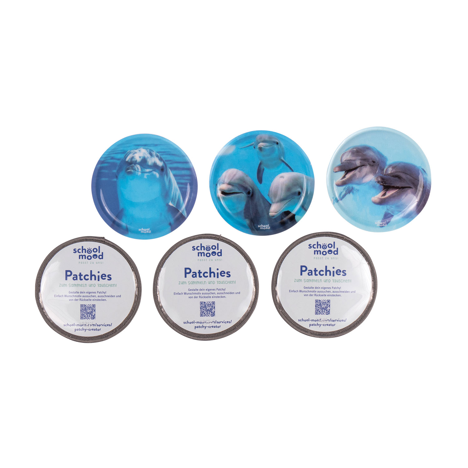 6er Patchy-Set Delfin