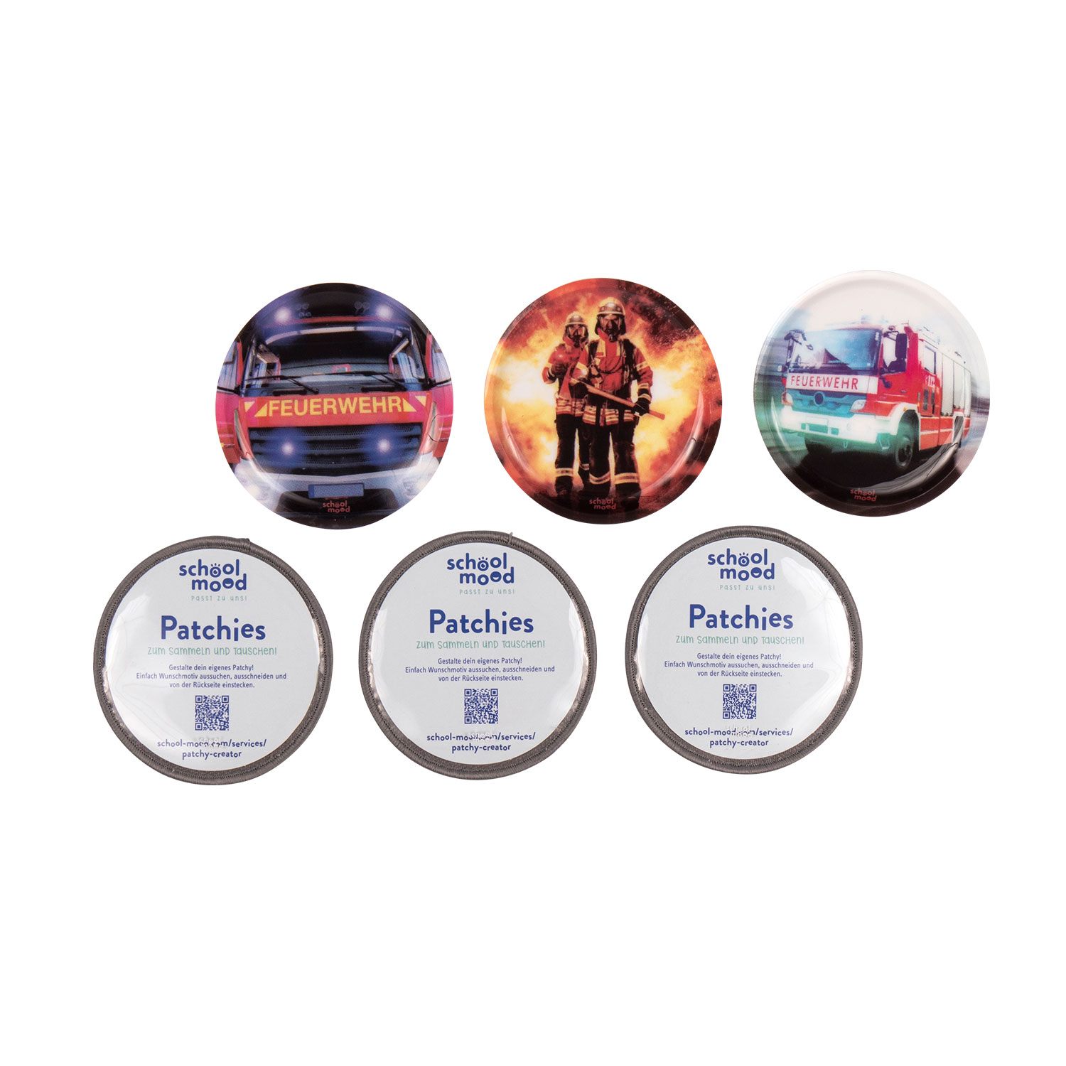 6er Patchy-Set Feuerwehr